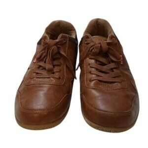 Levis Mens Brown Leather Sneakers Size 10 Casual Shoes